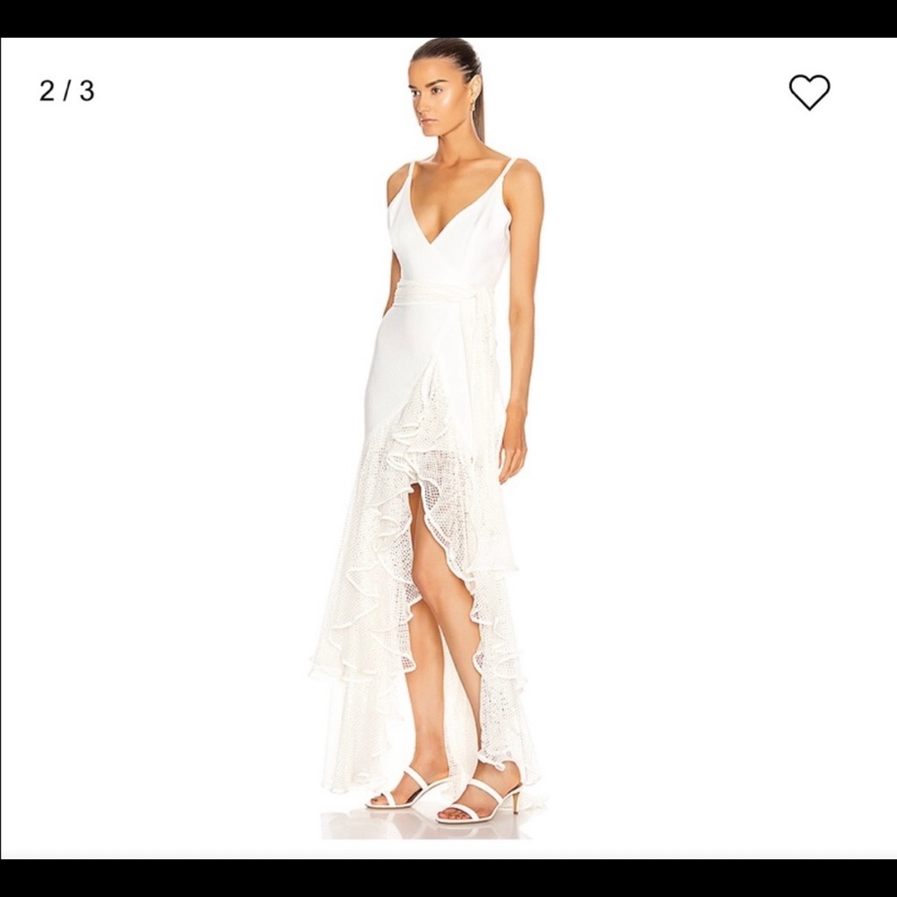 PatBo mesh trim maxi dress